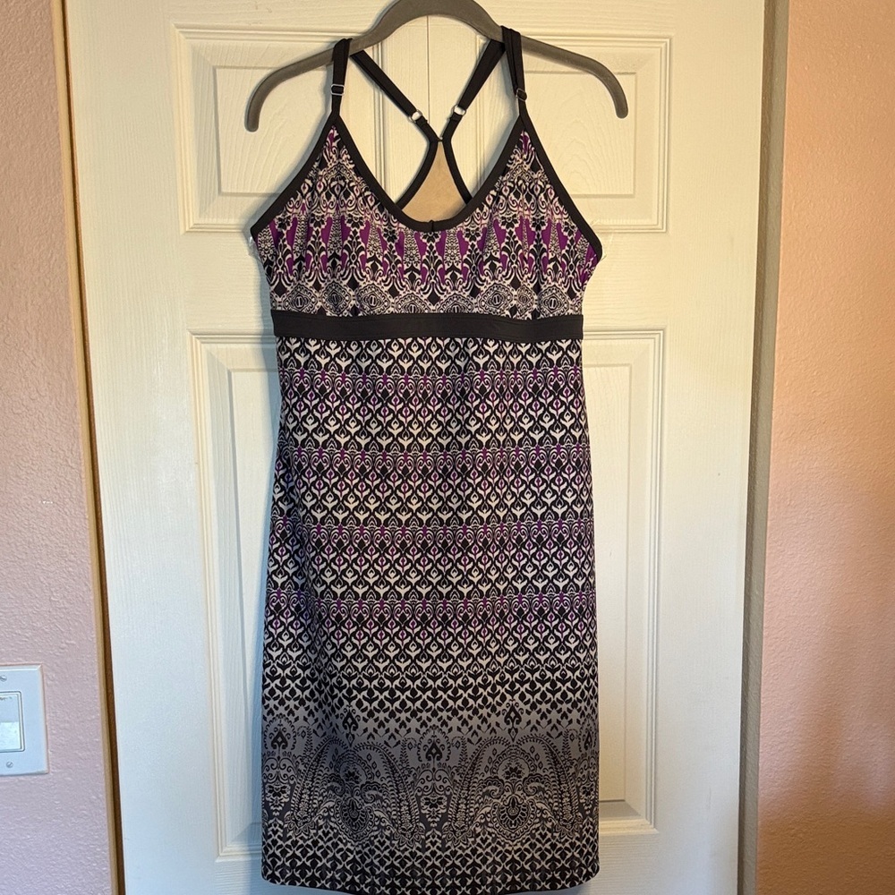 Athleta Black and White Printed Tank Dress